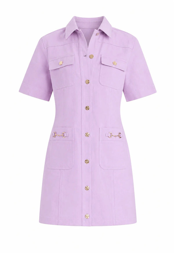 Karina Grimaldi - Flora Mini Denim Dress
