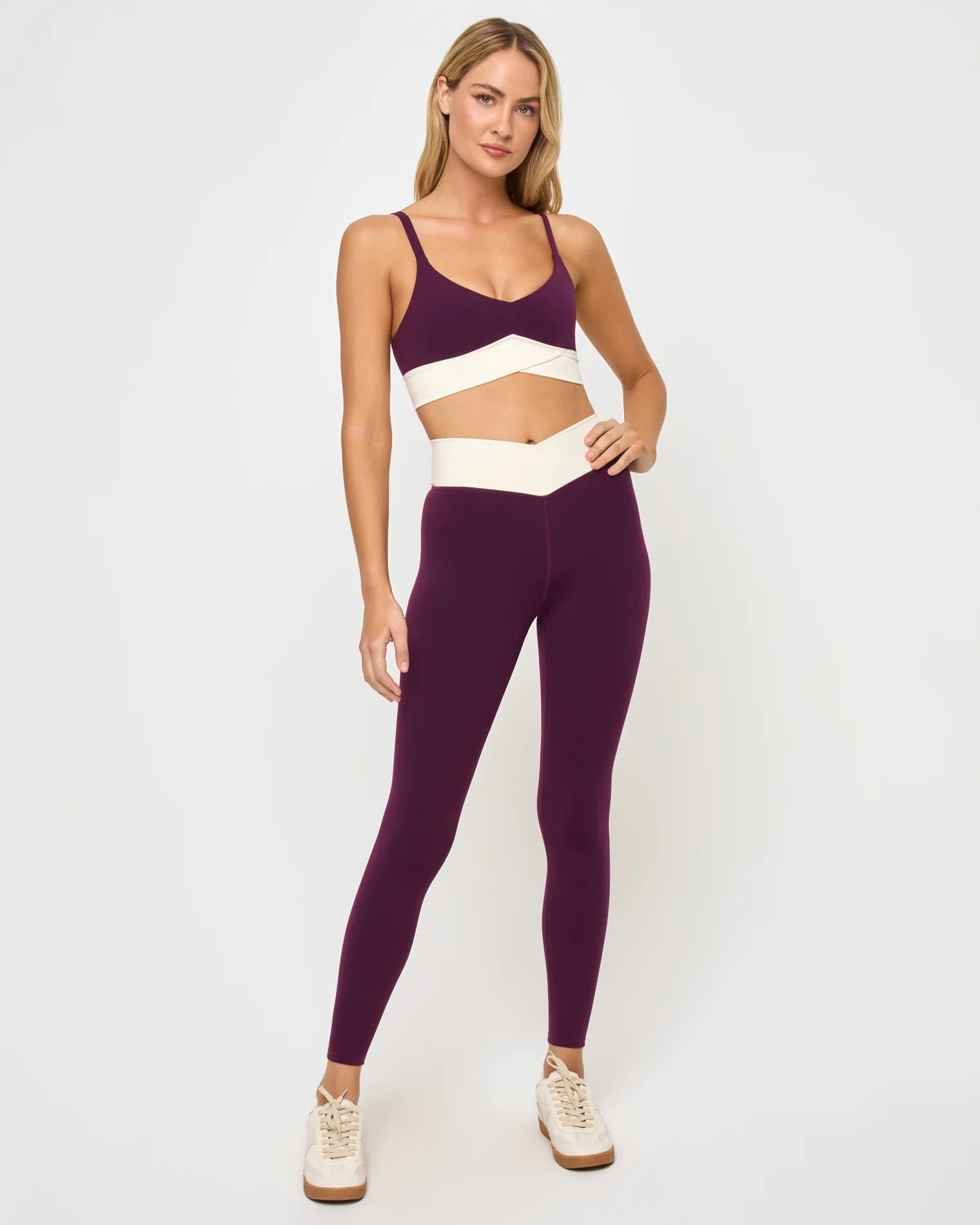 L SPACE - Plum Cream Unmatched Legging