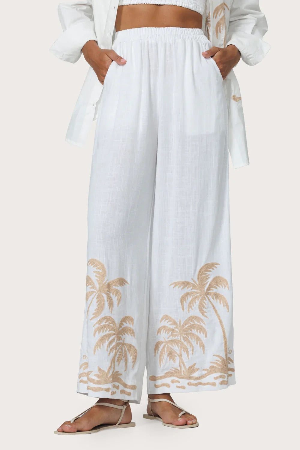 Lusana - Palma Embroidered Pant
