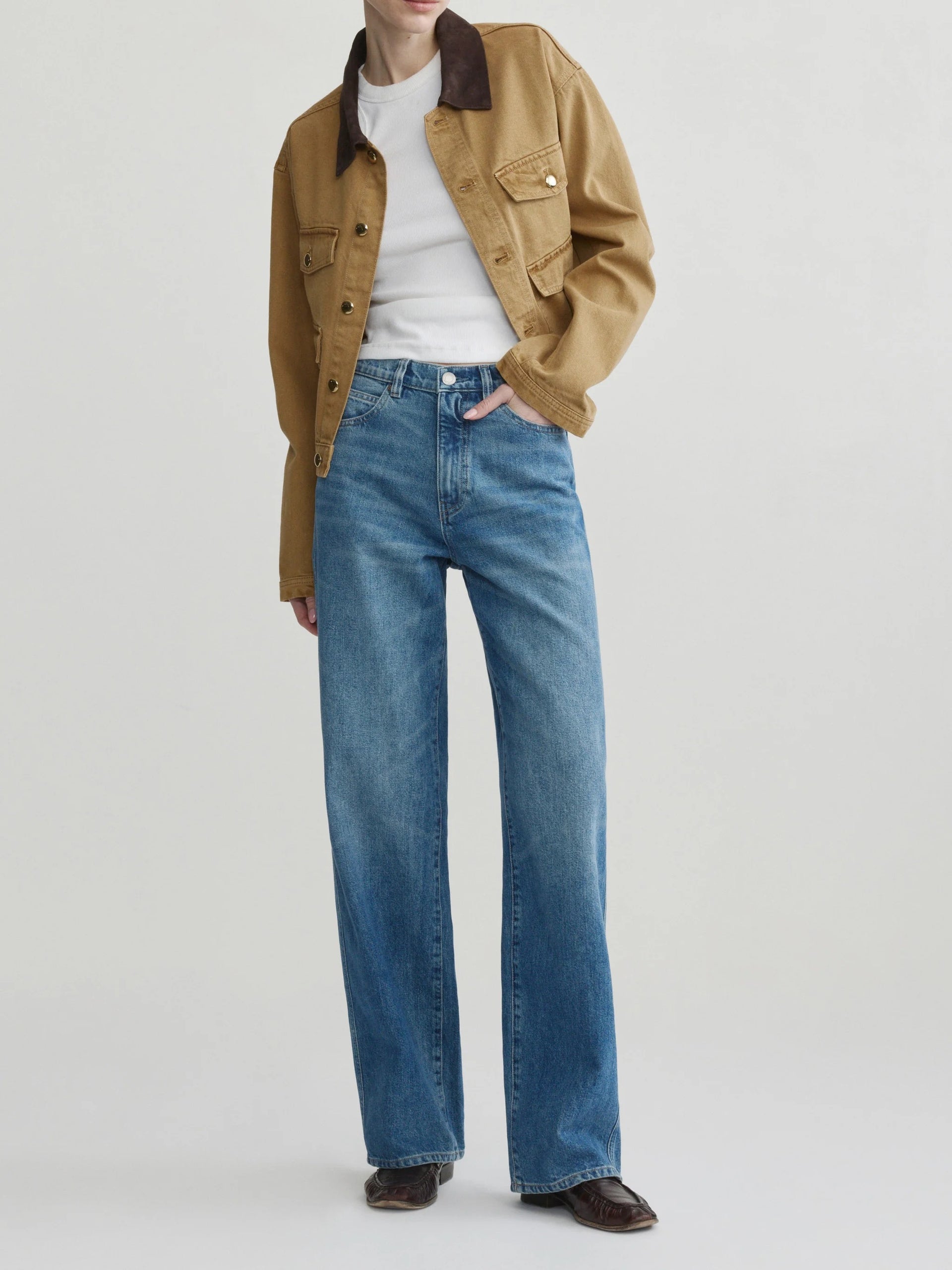 DL1961 - Kaylen Loose Straight High Rise Jeans in Authentic