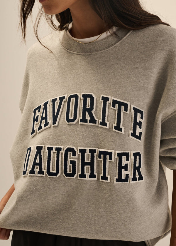 Favorite Daughter - The Embroidery Collegiate Sweatshirt