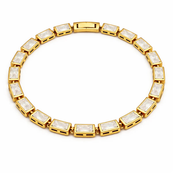 Ellie Vail - Monroe Baguette Bezel Tennis Chain Bracelet