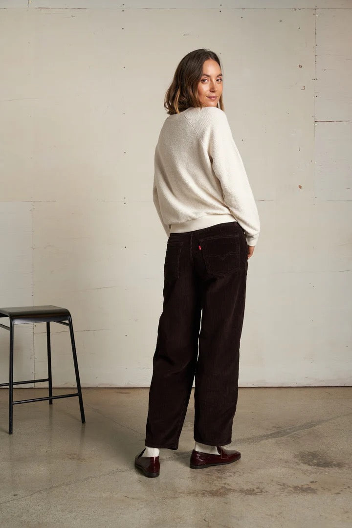 perfectwhitetee - Sugar Zuri Reverse Fleece Raglan V Neck