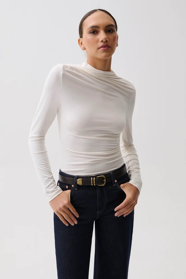 Pistola - Nathalia Long Sleeve Draped Mock Neck