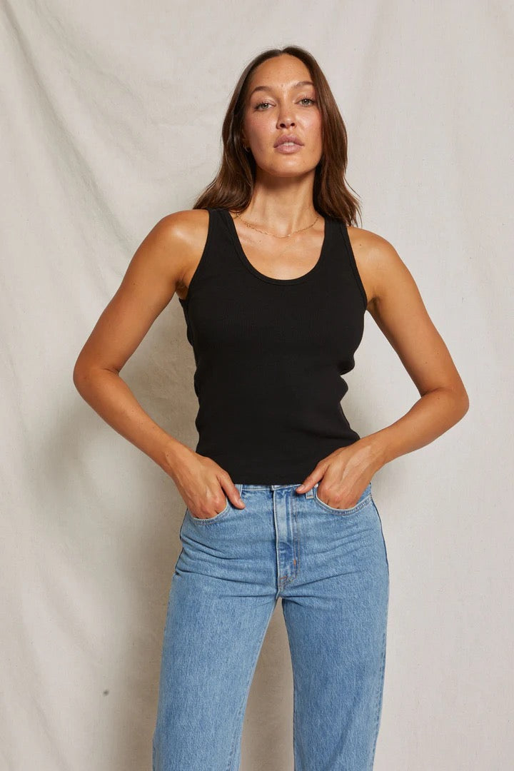 perfectwhitetee - True Black Debbie Blondie Longer Tank
