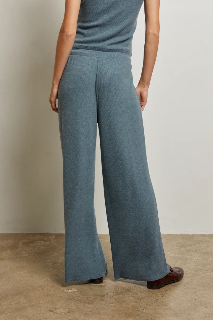 perfectwhitetee - Slate Maddie Waffle Drawstring Pant