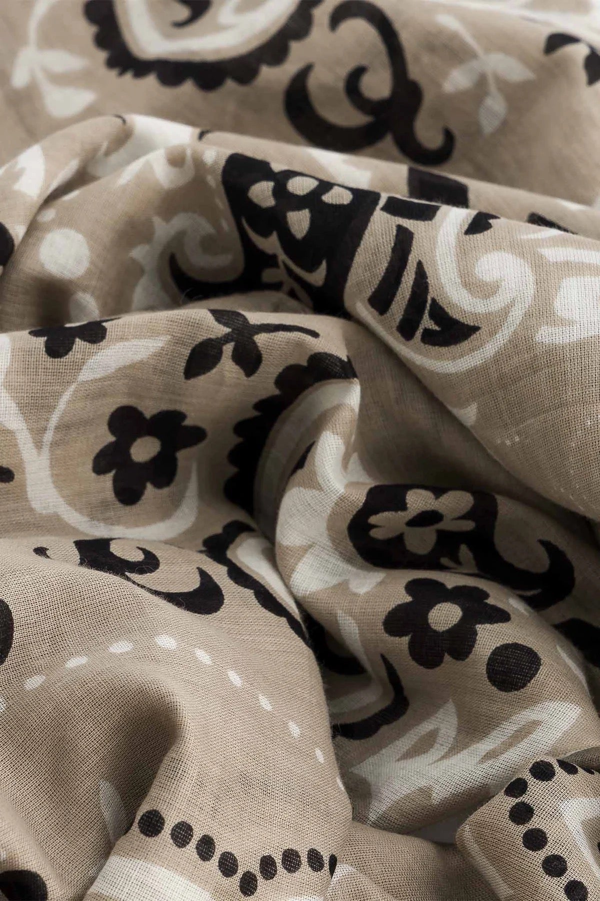 Maison Lecomte Flament - Taupe Bandana Scarf