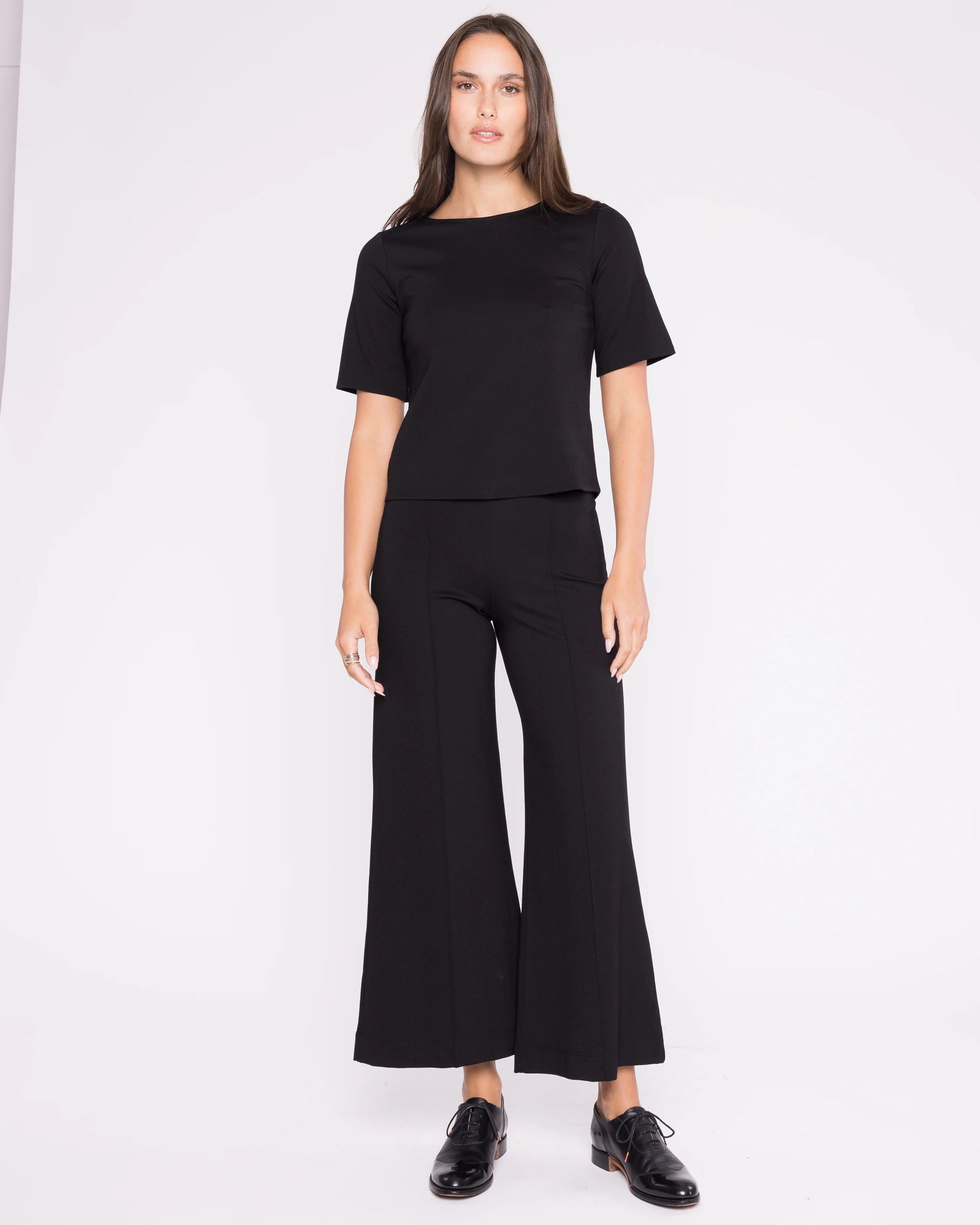 Ripley Rader - Ponte Knit Wide Leg Pant CROPPED