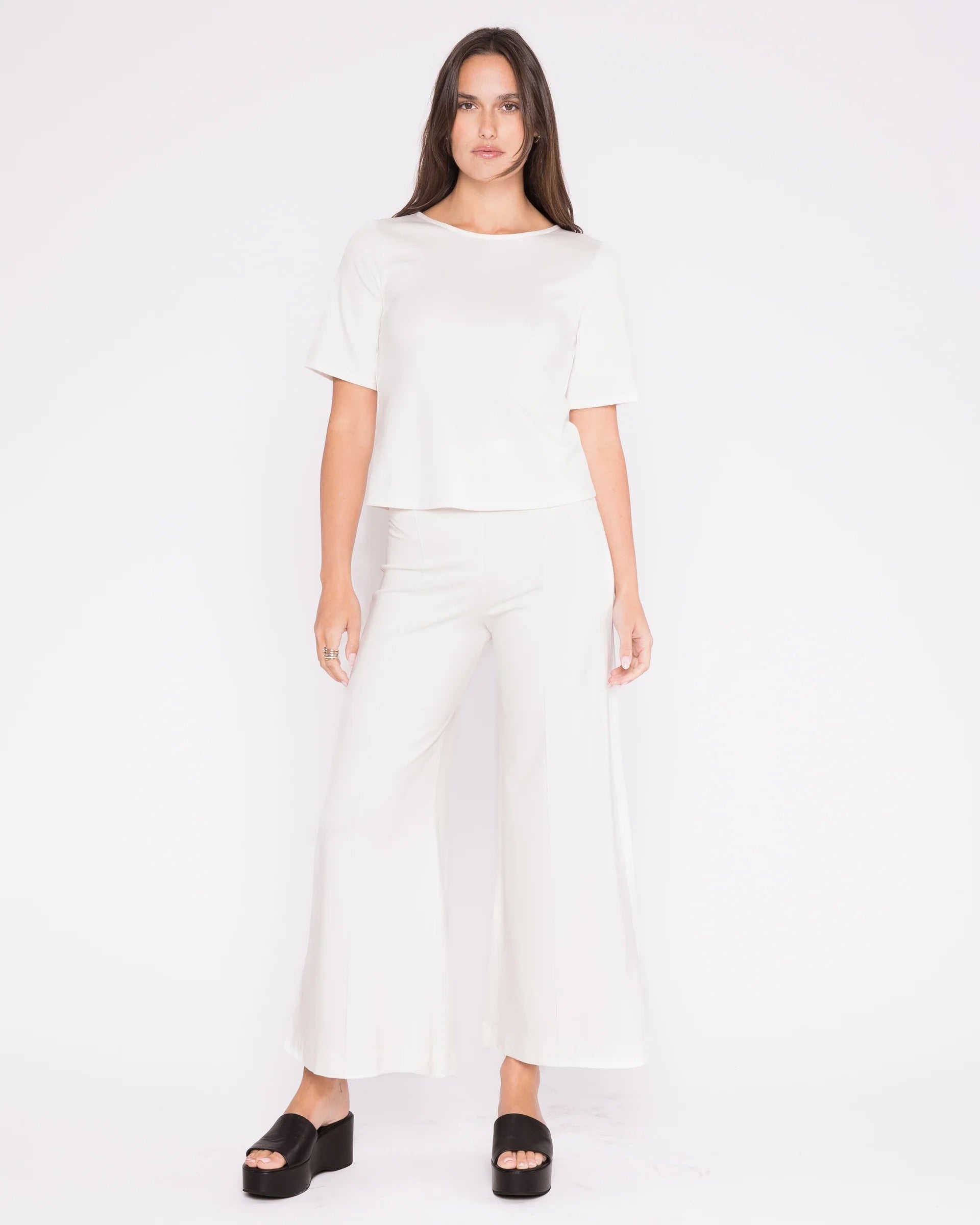 Ripley Rader - Ponte Knit Wide Leg Pant CROPPED