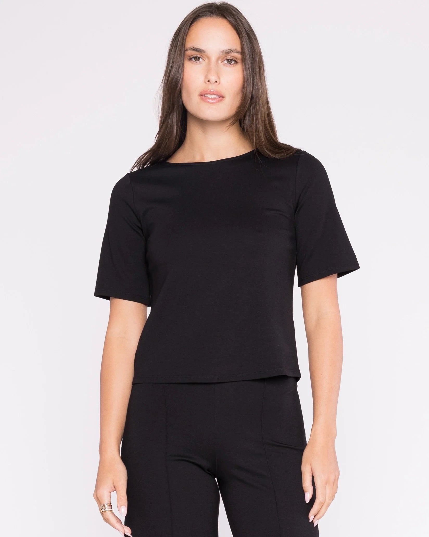 Ripley Rader - Ponte Knit Short Sleeve Top EXTENDED