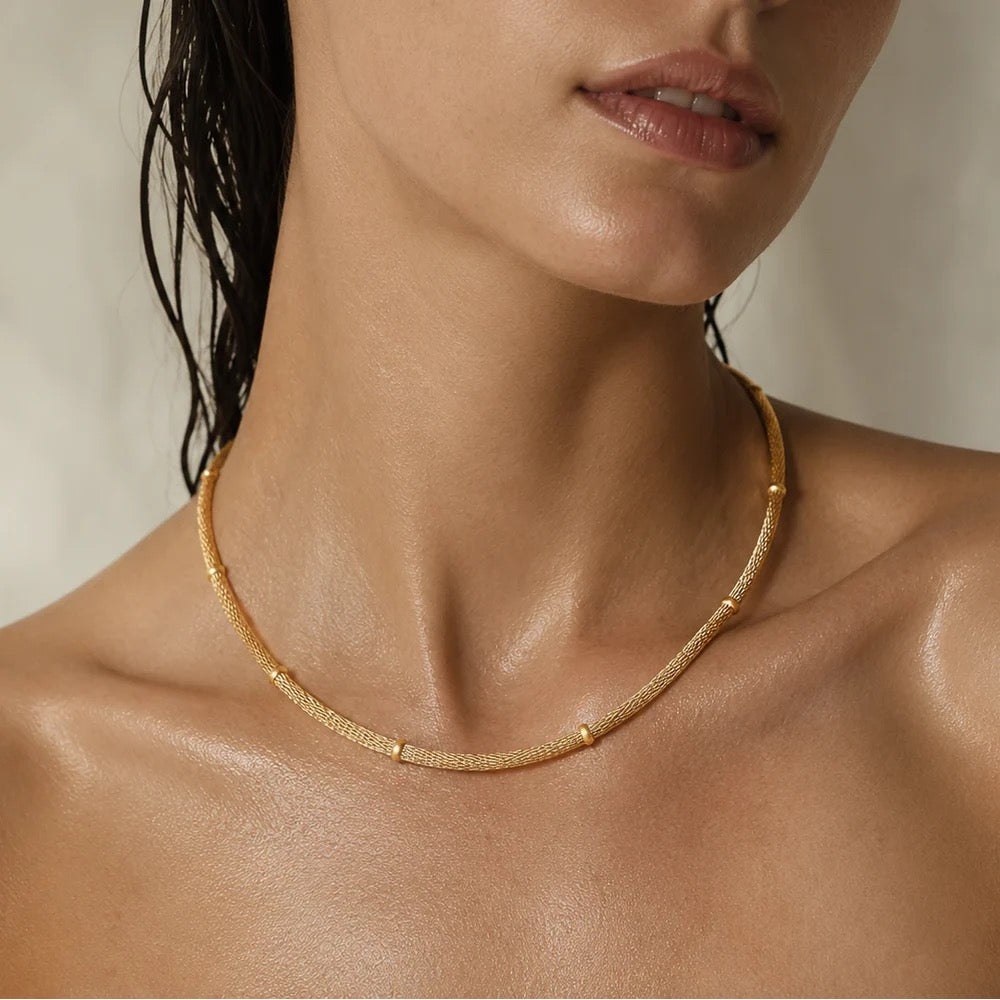 Ellie Vail - Cosette Beaded Round Mesh Chain