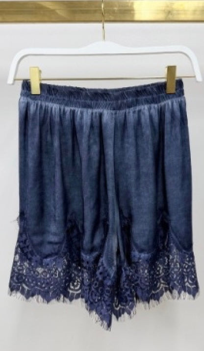 Milio Milano - Lace Hem Silky Shorts