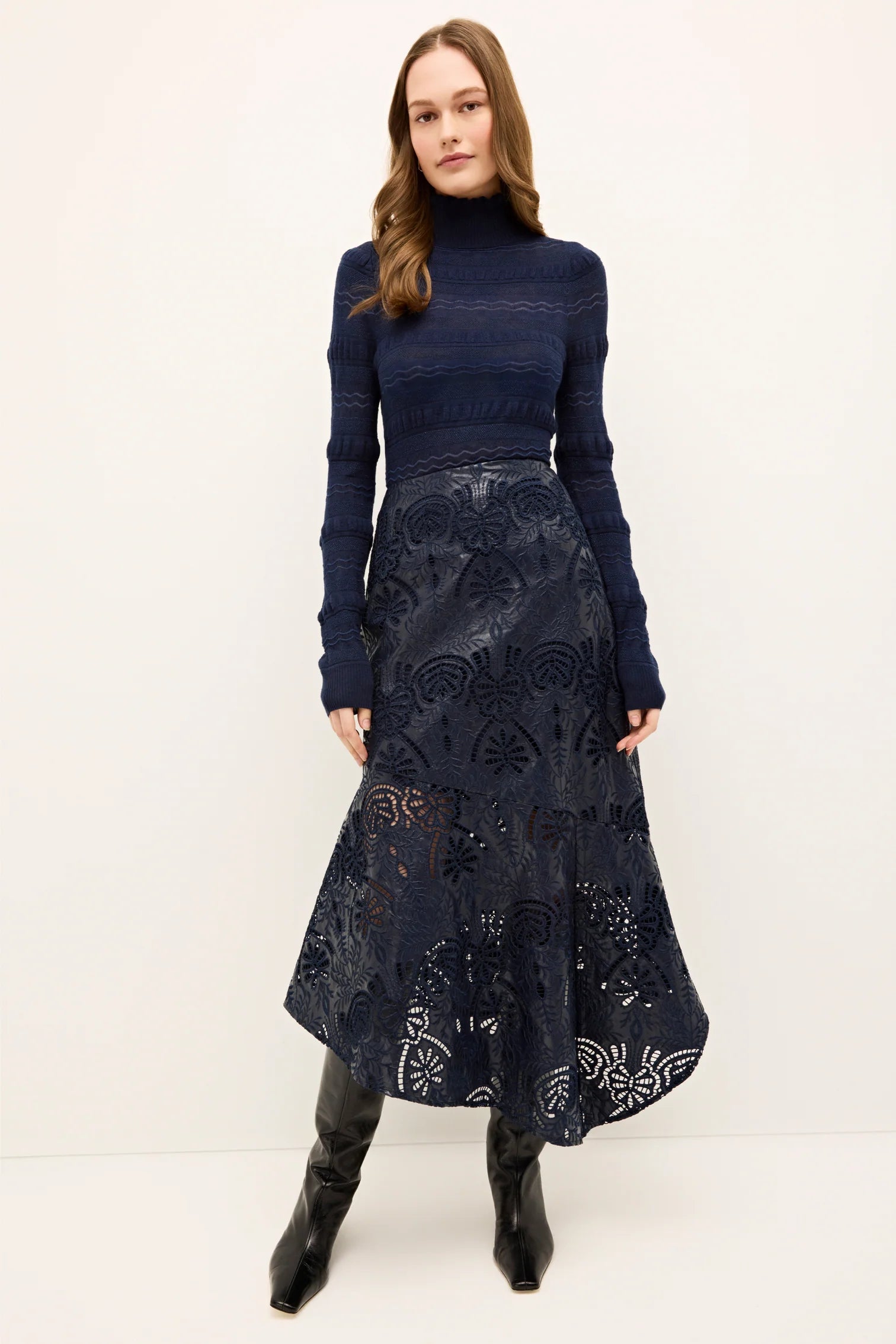 Marie Oliver - Naval Casey Skirt