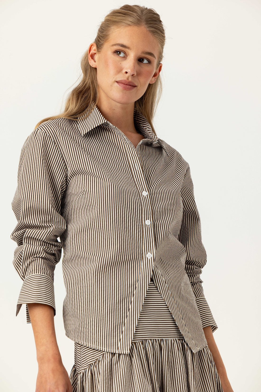 SUNDAYS - Umber Striped Aster Shirt