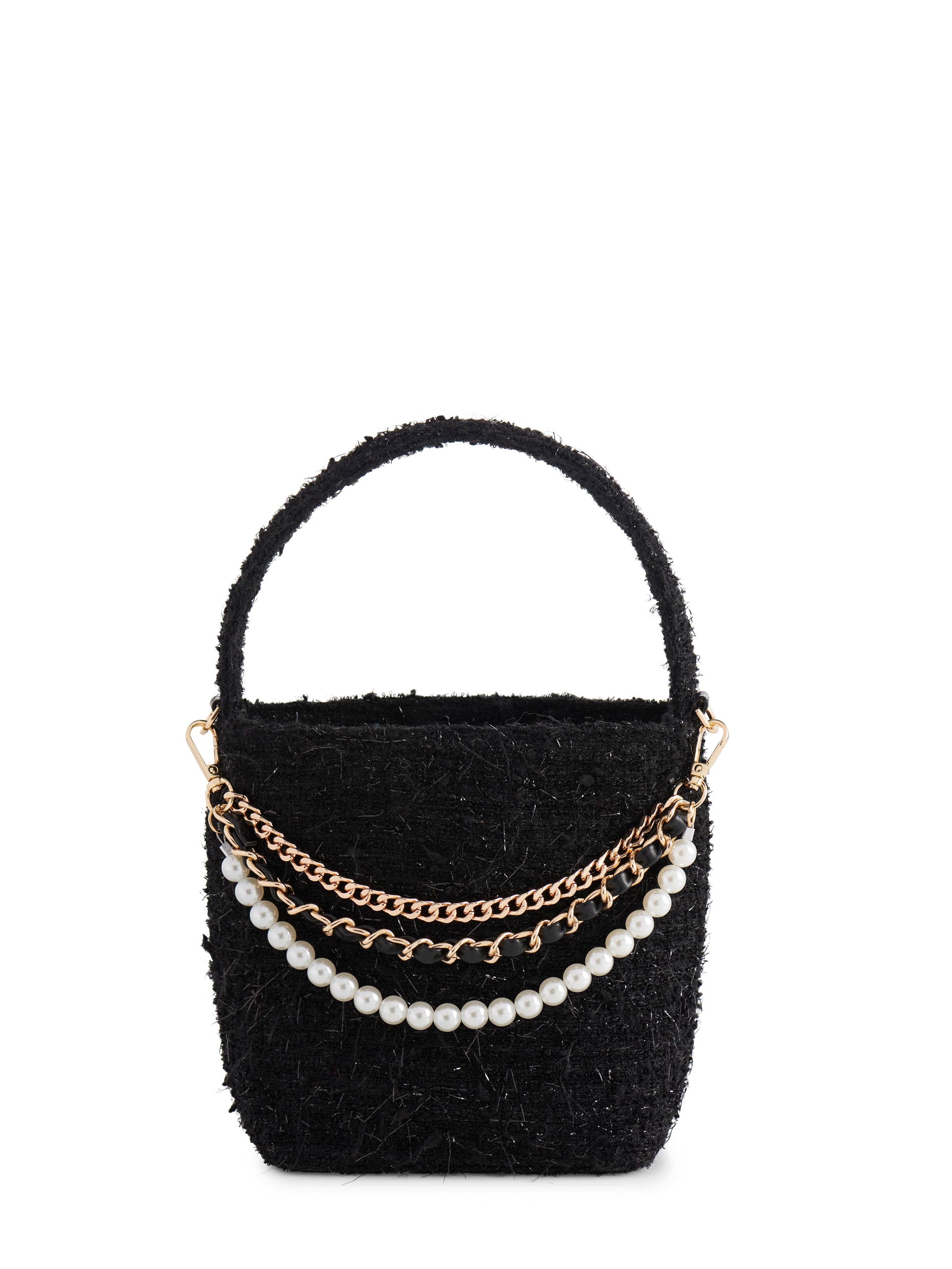 Shiraleah- BLACK ANNIE TOP HANDLE BUCKET BAG