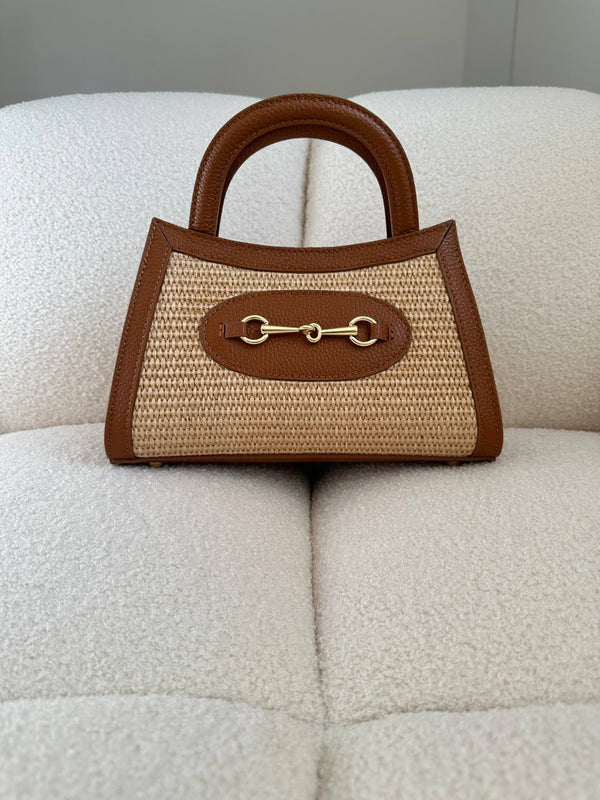 Zh Leather Bags - PANAREA- raffia