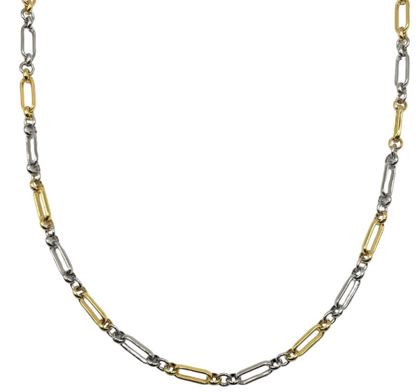 HOLST + LEE - Two-Tone Chain Link Charm Necklace
