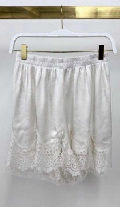 Milio Milano - Lace Hem Silky Shorts