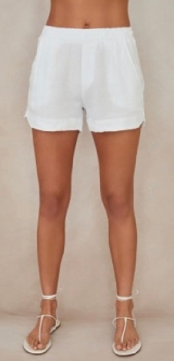 Milio Milano - Waistband Linen Shorts With Pockets