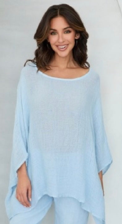 Milio Milano - Linen Gauze Wide-Drape Tunic