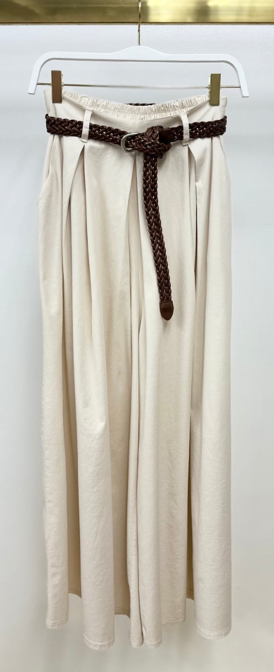 Milio Milano - Wide Leg Plazzo Pant With Twist Belt