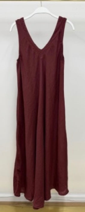 Milio Milano - Linen  Maxi Tank Dress with pockets