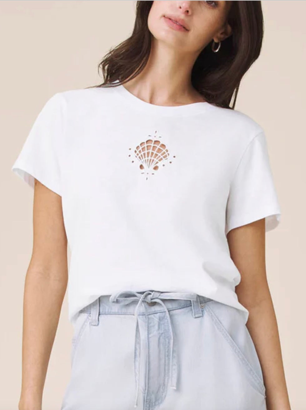 Splendid - Seashell Embroidered Tee